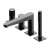 Omnires CONTOUR  bateria wannowa 4-otworowa  antracyt CT8032AT