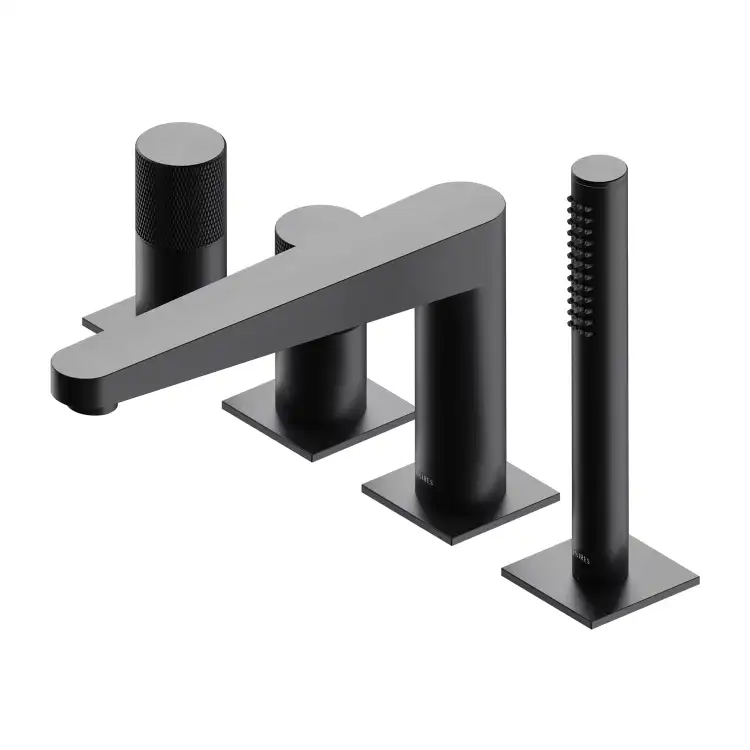 Omnires CONTOUR  bateria wannowa 4-otworowa  antracyt CT8032AT