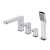 Omnires Baretti bateria wannowa  4- otworowa Chrom BA7832CR