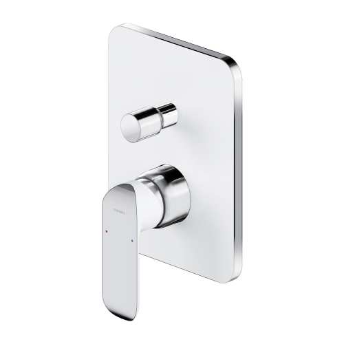 Omnires Sacramento bateria prysznicowo-wannowa podtynkowa Chrom /Biały SC2335XCRB