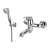 Omnires Art Deco bateria wannowa z zestawem prysznicowym Chrom  AD5131CR