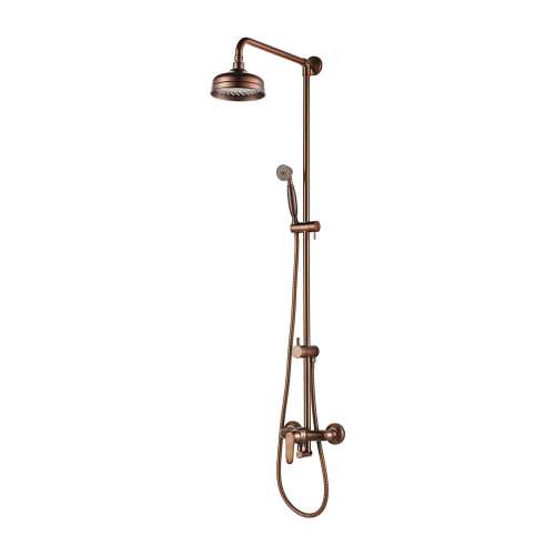 Omnires Art Deco system prysznicowy natynkowy Miedź Antyczna AD5144ORB