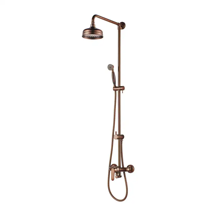 Omnires Art Deco system prysznicowy natynkowy Miedź Antyczna AD5144ORB