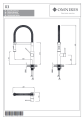 Omnires X3 bateria kuchenna Chrom
