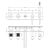 Omnires CONTOUR  bateria wannowa 5 -otworowa podtynkowa chrom