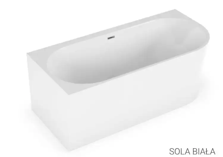 Polimat SOLA wanna przyścienna akrylowa 160 x 75 biała Lewa
