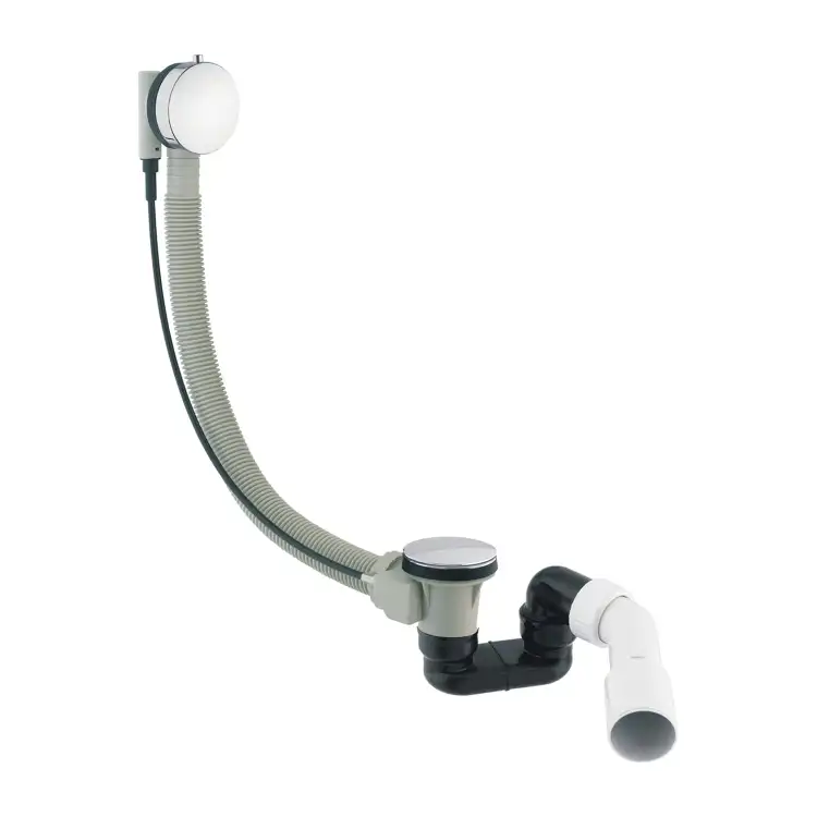 OMNIRES Syfon wannowy przelewowo - odpływowy Chrom TK104-PLUS-3.01+64-SCR