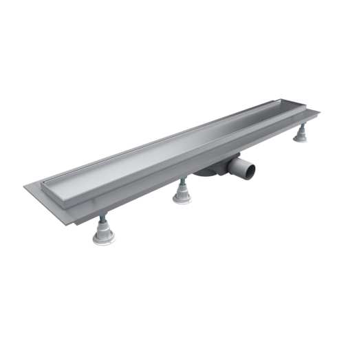 Omnires LOWFIX 100 cm prysznicowy odpływ liniowy z maskownicą do wklejenia płytek srebrny LOWFIX100TSL