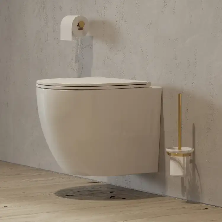 Omnires MODERN PROJECT szczotka toaletowa złoto szczotkowane MP60620GLB