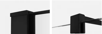 NEW TRENDY  Velio Black 120 cm kabina prysznicowa