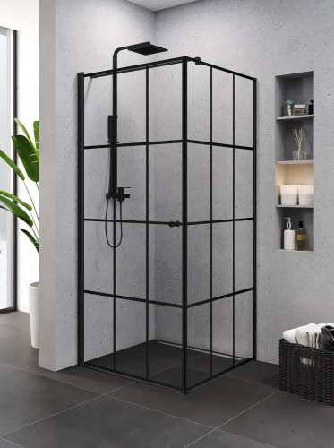 NEW TRENDY Superia Black L Kratka 90x90 cm kabina prysznicowa