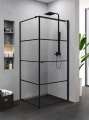 NEW TRENDY  Superia Black P Pasy 90x90 cm  kabina prysznicowa