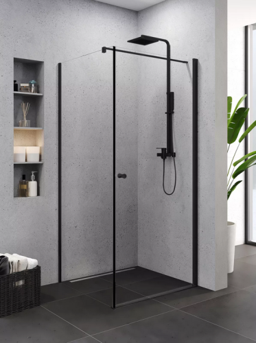 NEW TRENDY  Superia Black  90x90 cm  kabina prysznicowa