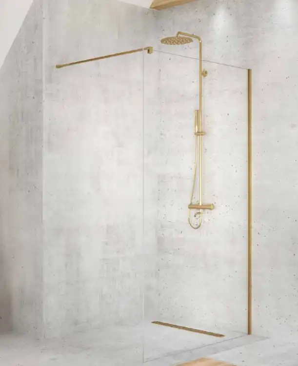 NEW TRENDY  Velio Satin Gold 100 cm kabina prysznicowa
