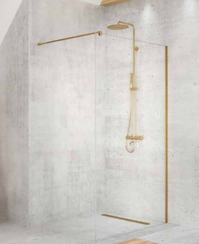 NEW TRENDY  Velio Satin Gold 140 cm kabina prysznicowa