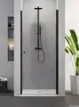 NEW TRENDY  Superia Black  90 cm  drzwi prysznicowe  do wnęki