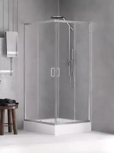 NEW TRENDY  Feria Chrom 80x80 cm kwadratowa  kabina prysznicowa