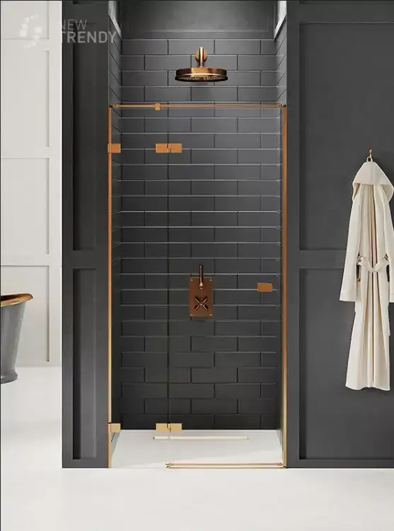 New Trendy AVEXA COPPER BRUSHED 100 drzwi prysznicowe Lewe