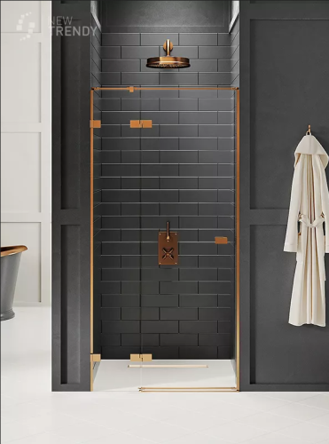New Trendy AVEXA COPPER BRUSHED 120 drzwi prysznicowe Lewe