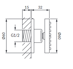 Omnires Y system prysznicowy podtynkowy z dyszami chrom    SYSY30XCR