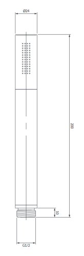 Omnires wąż prysznicowy 150 cm czarny 028BL