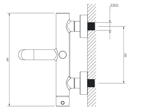Omnires Y bateria wannowa Złoto Y1230GL