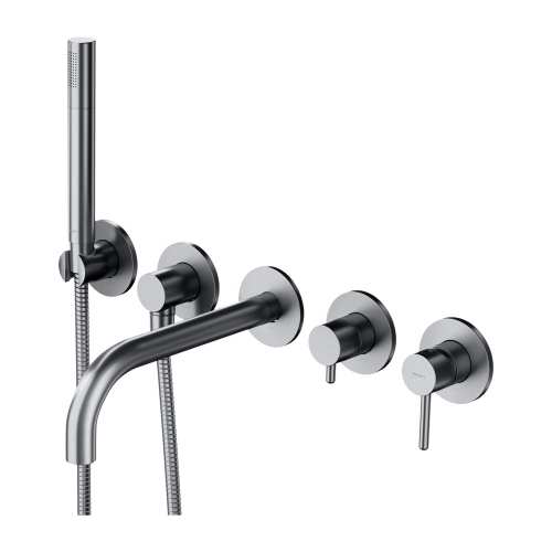 Omnires Y bateria wannowa 5-otworowa podtynkowa nikiel