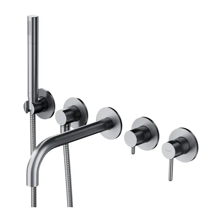 Omnires Y bateria wannowa 5-otworowa podtynkowa nikiel