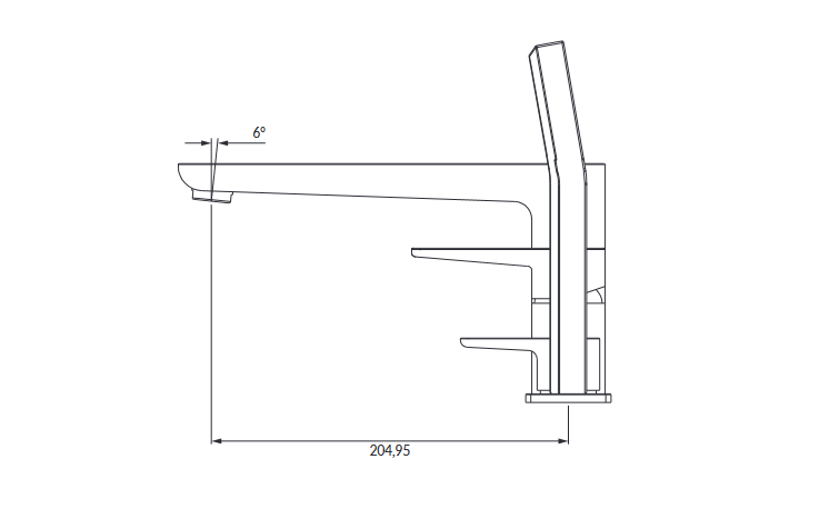 Omnires Parma bateria wannowa 4-otworowa  Chrom PM7432CR