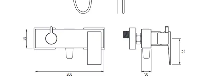 Omnires Parma system prysznicowy natynkowy Chrom PM7444CR