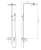 Omnires Parma system prysznicowy natynkowy Chrom PM7444CR