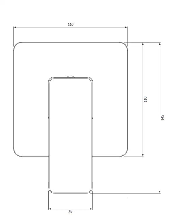 Omnires Parma bateria prysznicowa podtynkowa Czarny Mat PM7445BL