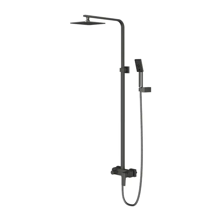 Omnires Parma system prysznicowy natynkowy grafit  PM7444GR