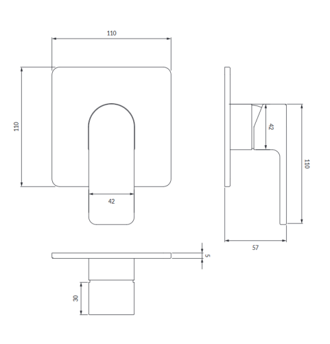 Omnires Baretti  bateria prysznicowa podtynkowa Chrom BA7845CR