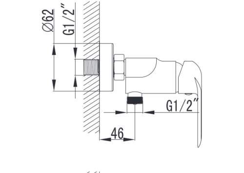 Omnires Sacramento  bateria prysznicowa Chrom/Biały SC2340CRB