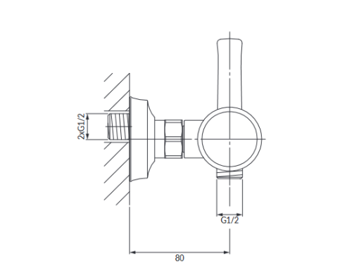 Omnires Armance bateria prysznicowa Chrom AM5240CR