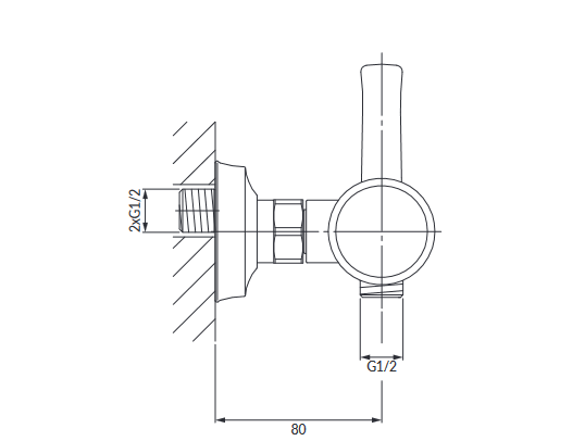Omnires Armance bateria prysznicowa Chrom AM5240CR