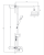 Omnires Art Deco system prysznicowy natynkowy Chrom AD5144CR