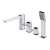 Omnires SIDE bateria wannowa 4-otw. chrom SL7732CR