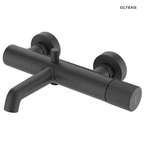 Oltens HAMNES bateria wannowa ścienna czarny mat 34005300