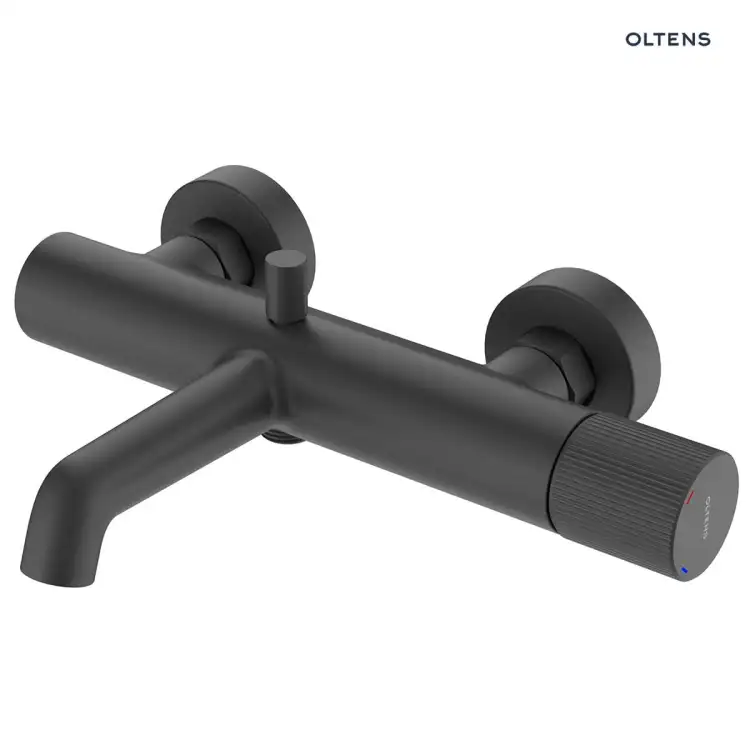 Oltens HAMNES bateria wannowa ścienna czarny mat 34005300