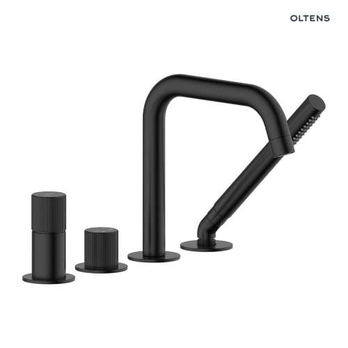 Oltens HAMNES bateria wannowa 4-otworowa czarny mat 34202300