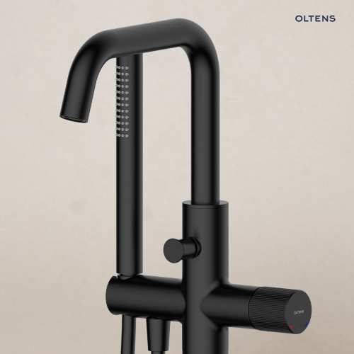 Oltens HAMNES bateria wannowa wolnostojąca czarny mat 34302300