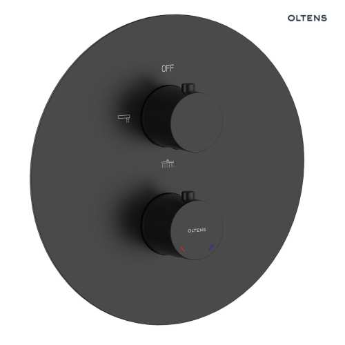 Oltens KATLA bateria wannowo-prysznicowa podtynkowa termostatyczna czarny mat 34600300