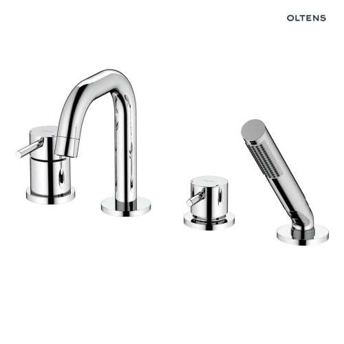 Oltens MOLLE bateria wannowa 4-otworowa chrom 34200100