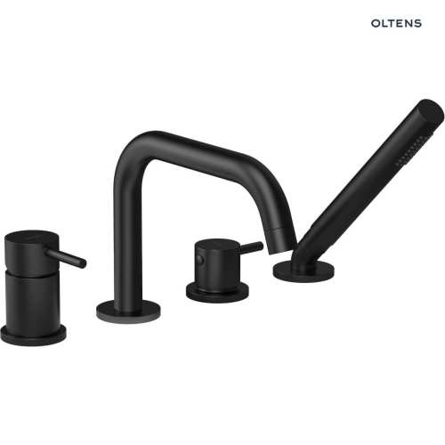 Oltens MOLLE bateria wannowa 4-otworowa czarny mat 34200300