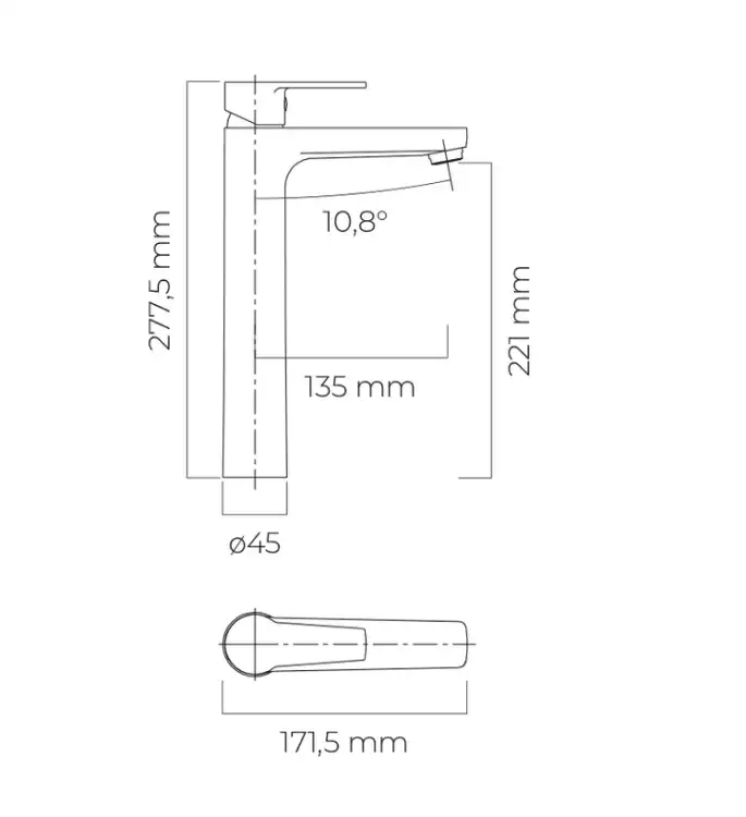 Oltens JOG bateria umywalkowa wysoka chrom 32503100