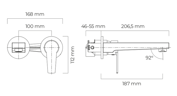 Oltens JOG bateria umywalkowa podtynkowa chrom 32103100