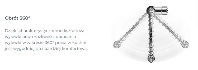 Oltens DUF bateria kuchenna stojąca z wyciąganą wylewką chrom 35202100