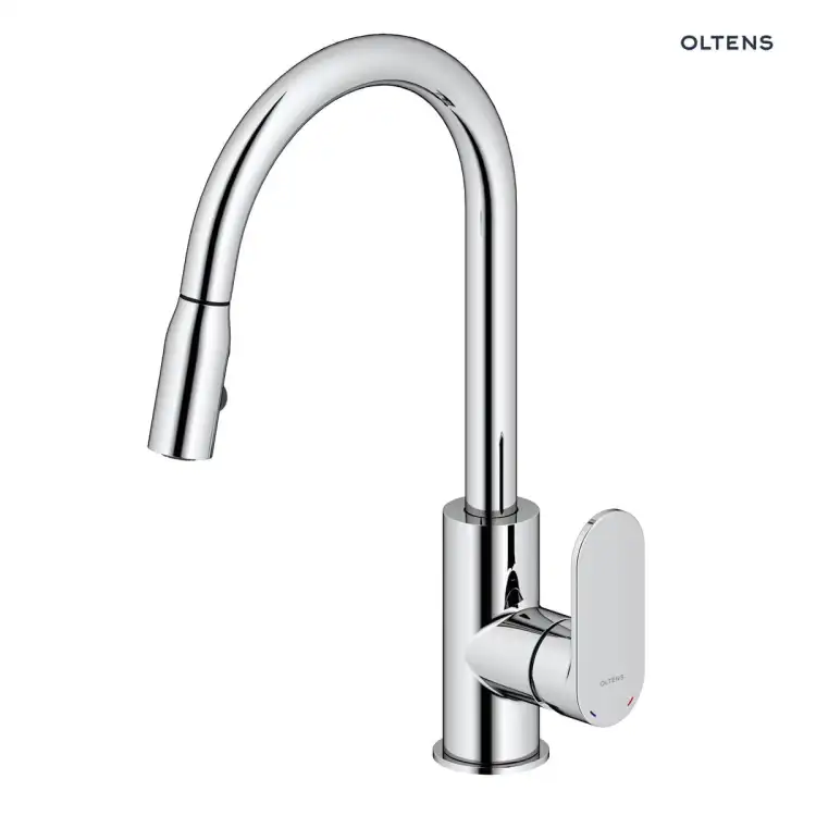 Oltens DUF bateria kuchenna stojąca z wyciąganą wylewką chrom 35202100